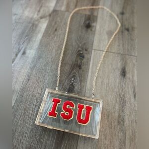 New Iowa State Cyclones Acrylic Clutch Purse clear stadium bag
